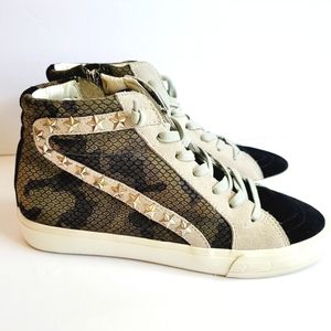 Vintage Havana Kayla Army Croco Studded High Top S